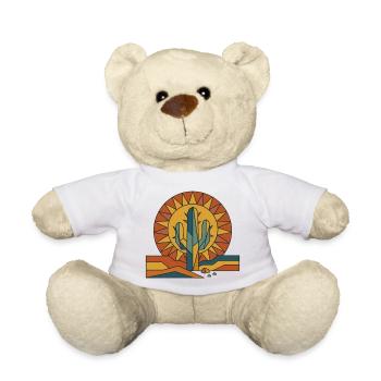 Retro Sonnenuntergang 70s Sunset - Teddy Bear - white - Front