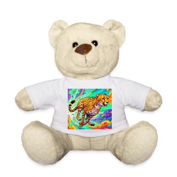 cheetah - Teddy Bear - white - Front