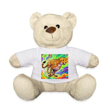 cheetah - Teddy Bear - white - Front