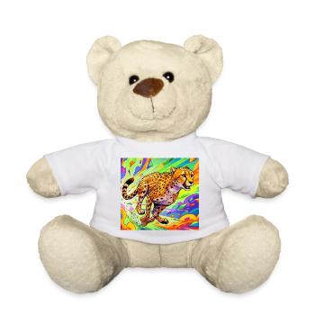 cheetah - Teddy Bear - white - Front