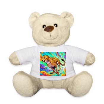 cheetah - Teddy Bear - white - Front