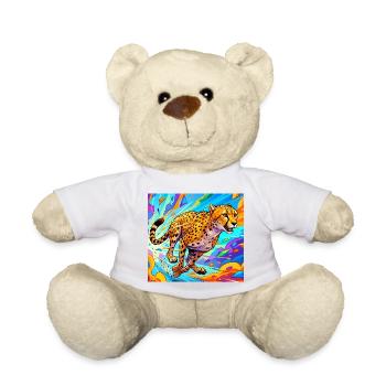 cheetah - Teddy Bear - white - Front