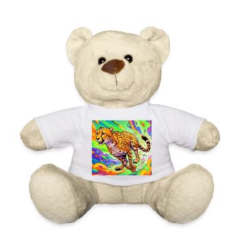 cheetah - Teddy Bear - white - Front