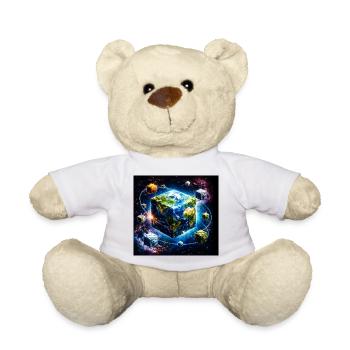 Erdwürfel im Weltraum - Teddy - Weiß - Vorne