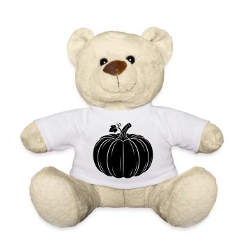 Pumpkin Harvest Silhouette - Teddy Bear - white - Front