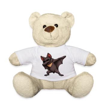 Tamponnage de la chauve-souris - Nounours - blanc - Devant