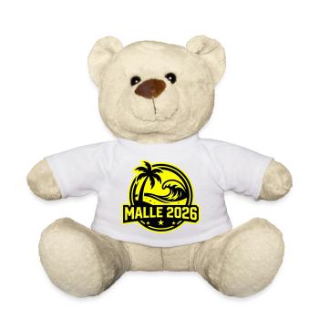 Malle 2026 Beach Palm Trees - Teddy Bear - white - Front
