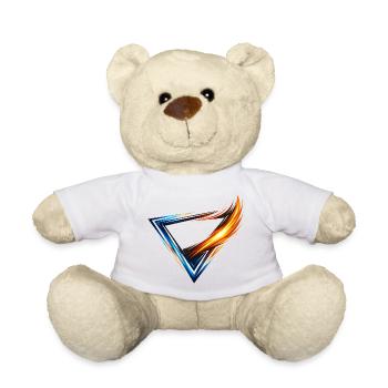 Leotard Design Triangle Blue Orange Dynamic Style - Teddy Bear - white - Front