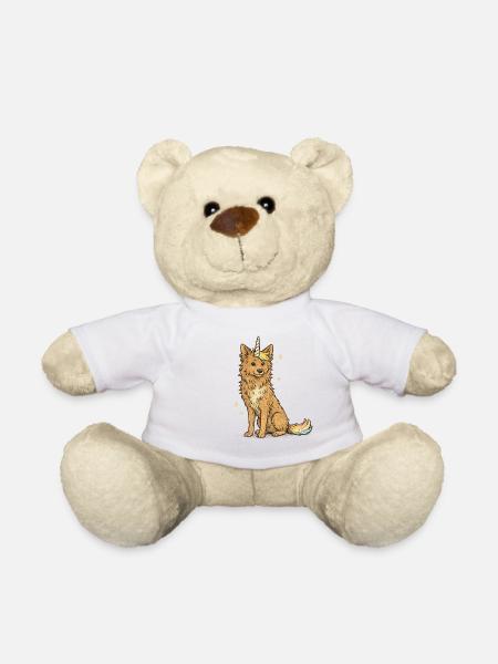 Unicorn Dog in Starlight * Border Collie brown - Teddy Bear - white