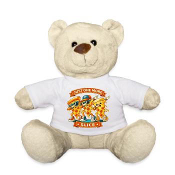 Dab Dance Noch Ein Stück Pizza Coole Dabbing Pizza - Teddy - Weiß - Vorne