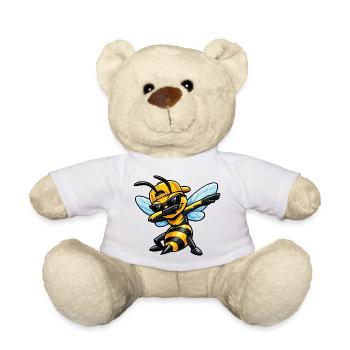 Dabbing Hornet - Teddy Bear - white - Front