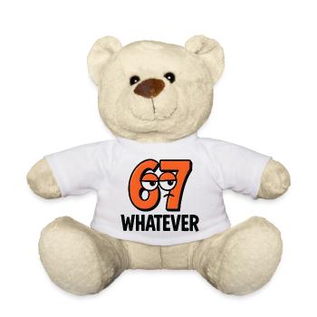 Six Seven Whatever Italian Brainrot Humor Meme  - Teddy - Weiß - Vorne