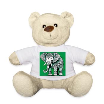 éléphant - Nounours - blanc - Devant
