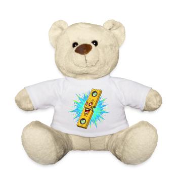 Furious level tool with explosion - Teddy Bear - white - Front