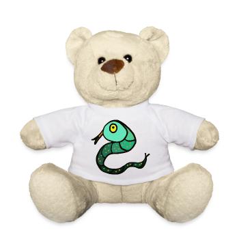 Schlange Reptilien Kinder - Teddy - Weiß - Vorne