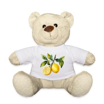 Citrons Aquarelle aux agrumes - Nounours - blanc - Devant