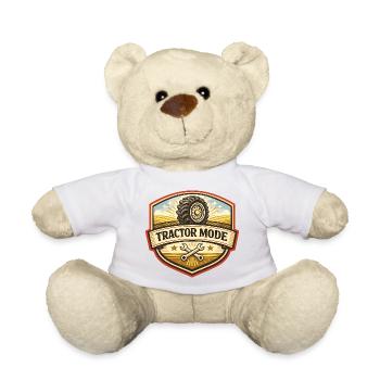 Tractor Mode Emblem - Teddy Bear - white - Front