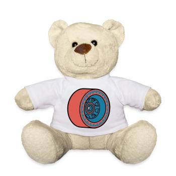 Skateboard Rolle Longboard - Teddy - Weiß - Vorne
