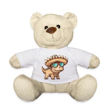Dinosaur stegosaurus Sombrero - Teddy Bear - white - Front