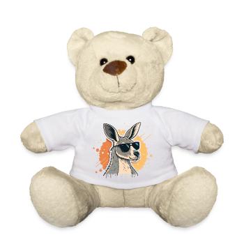 Kühle Sonne, Känguru und dunkle Brille - Teddy - Weiß - Vorne