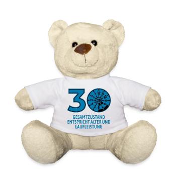 HU Mai 2026 - 30 Jahre - Geburtstag Geschenk - Teddy - Weiß - Vorne