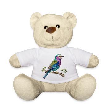 Langsträngige Walze – naturalistische Gravur - Teddy - Weiß - Vorne