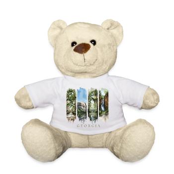Voyage de vacances en Géorgie – Motif nature des États du Sud - Nounours - blanc - Devant