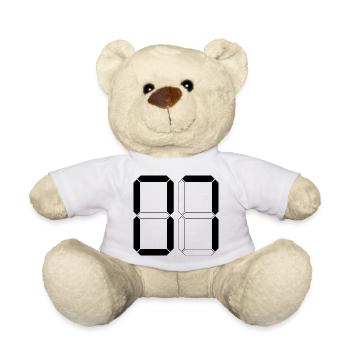 NUMMER 07 Null Sieben Geburtstag Geschenk Digital - Teddy - Weiß - Vorne