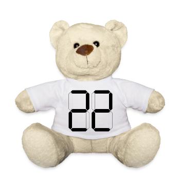 NUMÉRO 22 Vingt-deux Cadeaux Numériques - Nounours - blanc - Devant