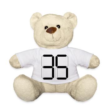 NUMÉRO 35 Trente-cinq Cadeaux Numériques - Nounours - blanc - Devant