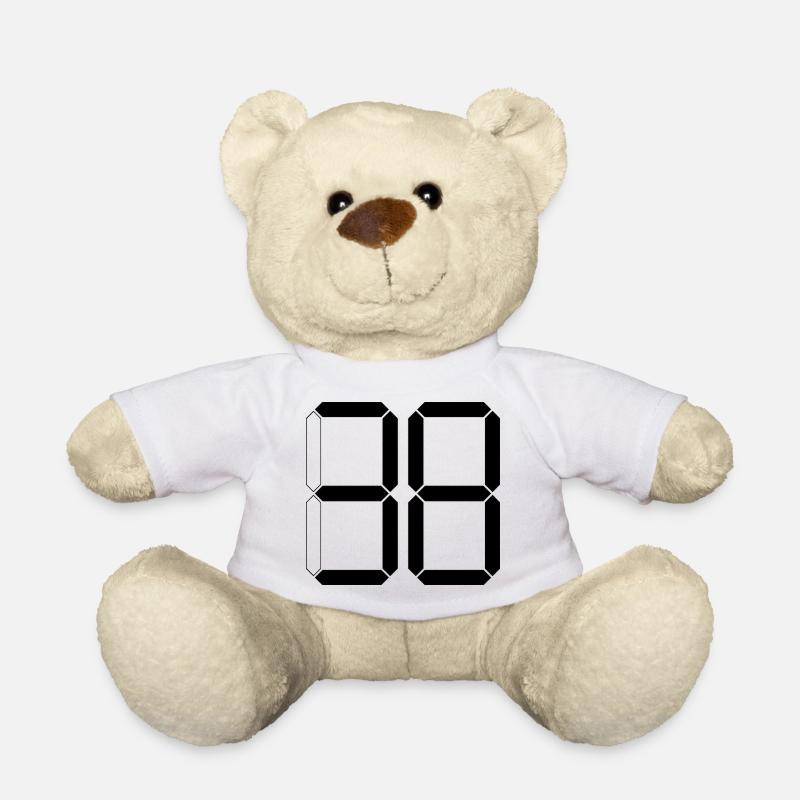 NUMBER 38 Thirty-Eight Gift Digital - Teddy Bear - white