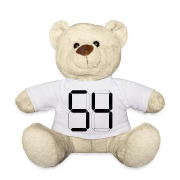 NUMBER 54 Fifty-Four Gift Digital - Teddy Bear - white - Front