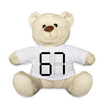 NUMMER 67 Sechs Sieben Meme Geschenk Digital - Teddy - Weiß - Vorne