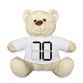 NUMMER 70 Siebzig Geschenk Digital - Teddy - Weiß - Vorne