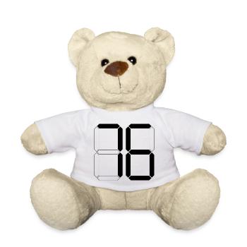 NUMÉRO 76 Soixante-seize Cadeaux Numérique - Nounours - blanc - Devant