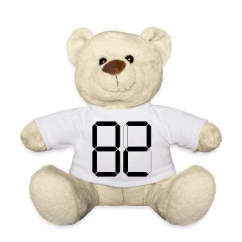 NUMÉRO 82 Quatre-vingt-deux Dons Numérique - Nounours - blanc - Devant