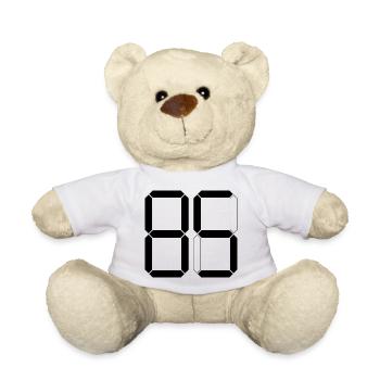 NUMBER 85 Eighty-Five Gift Digital - Teddy Bear - white - Front