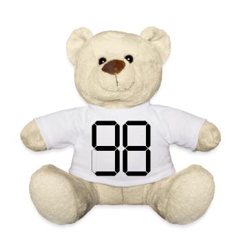 NUMBER 98 Ninety-Eight Gift Digital - Teddy Bear - white - Front