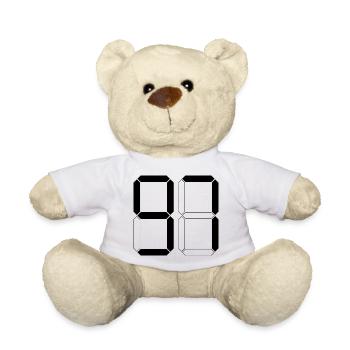 NUMÉRO 97 Quatre-vingt-dix-sept cadeaux numériques - Nounours - blanc - Devant