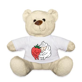 Erdbeer- und Sahneliebe - Teddy - Weiß - Vorne