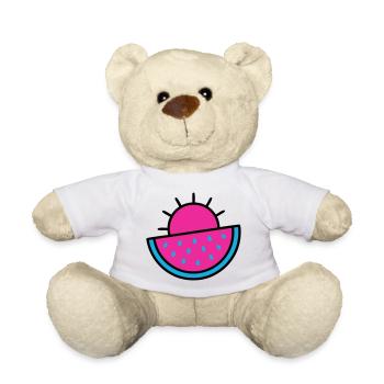 Watermelon Sun 90s Pop Art - Teddy Bear - white - Front