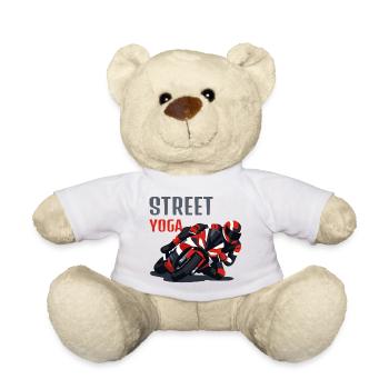 Street Yoga aka Motorcycling - Teddy Bear - white - Front