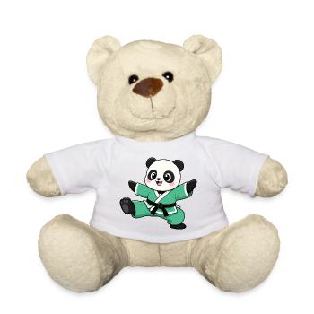 Panda Karate Tritt Kampfsport Kampfkunst - Teddy - Weiß - Vorne