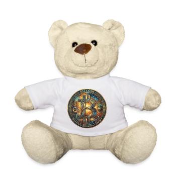 Ornamentiertes Bitcoin-Siegel - Teddy - Weiß - Vorne