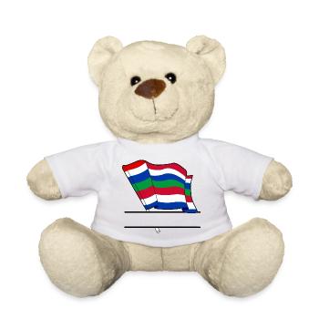 Schier-Flagge – Individuelles Inseldesign - Teddy - Weiß - Vorne