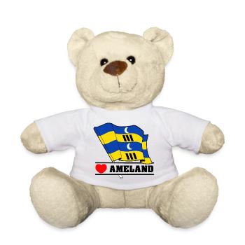 I Love Ameland – Design der Inselflagge - Teddy - Weiß - Vorne