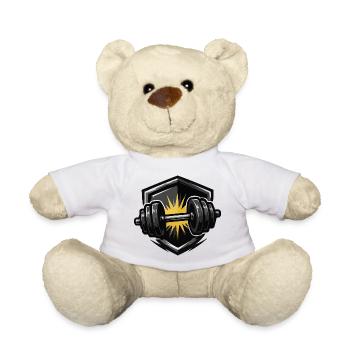 Kraft Schild Hantel Burst - Teddy - Weiß - Vorne