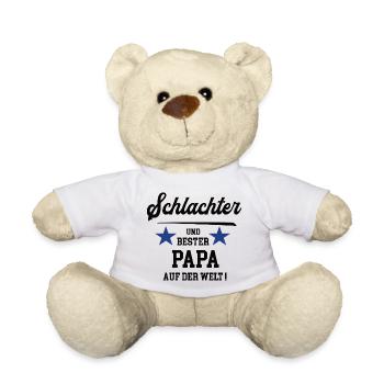 Meilleur Papa Anniversaire de la fête des pères de Butcher - Nounours - blanc - Devant