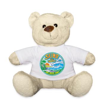 Soleil-Plage-Surf - Nounours - blanc - Devant