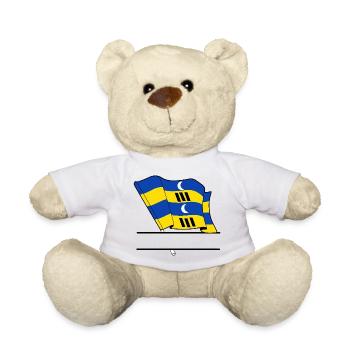 Ameland-Flagge – Individuelles Inseldesign - Teddy - Weiß - Vorne